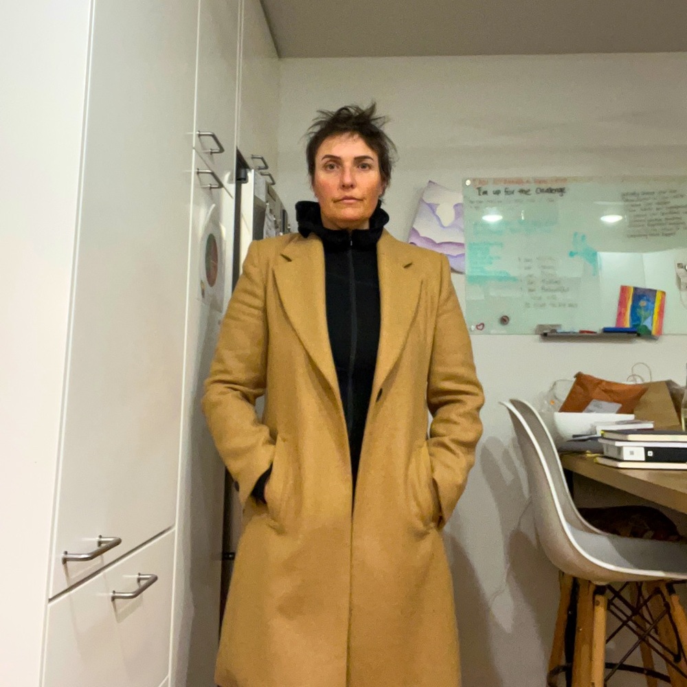 Zara Woman’s Wool Blended Peacoat Mid thigh Burton down Coat Fits size 10-12